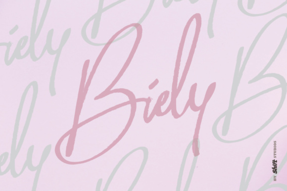 Biely: A Handwritten Script Font for Crafters