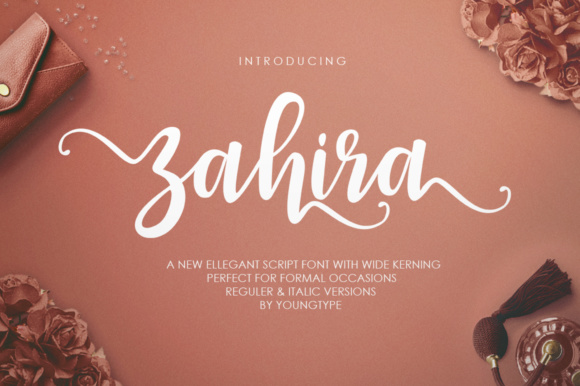 Zahira: A Refined Script Font for Campaign Design
